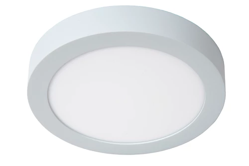 Lucide BRICE-LED - Deckenleuchte Badezimmer - Ø 24 cm - LED Dim. - 1x15W 3000K - IP44 - Weiß - ausgeschaltet